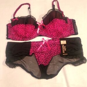 LADY PRINCESS Long‎ Line Push-up Bra and Panty Set Plus Size 44D & 3X/10